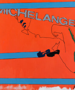 1968<br>Michelangelo<br>smalto industriale e pennarello su tela<br>cm 65x80