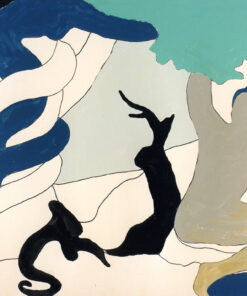 1968 15 febbraio<br>Il peccato originale<br>smalto industriale e pennarello su tela<br>cm 80x100