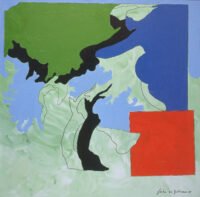 1969 20 febbraio<br>' Paesaggio '<br>smalto industriale e pennarello su tela<br>cm 100x100