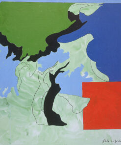 1969 20 febbraio<br>' Paesaggio '<br>smalto industriale e pennarello su tela<br>cm 100x100