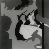 1969 20-02, Roma<br>Dedalo<br>smalto industriale e pennerello su tela<br>cm 100x100