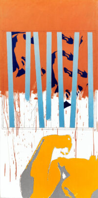 1967<br>smalto industriale e pennarello su tela<br>cm 180x190