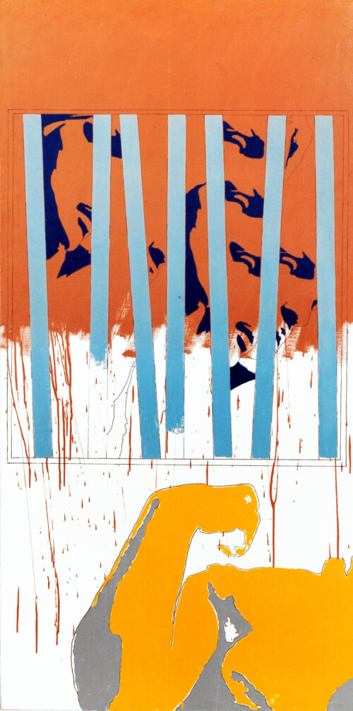 1967<br>smalto industriale e pennarello su tela<br>cm 180x190