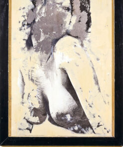 1964<br>Particolare di Nudo<br>smalto industriale, legno e collage fotografico su tavola<br>cm 120x65
