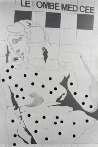 1968 ottobre, New York<br>Michelangelo according to Tano Festa n 5<br>smalto industriale e pennarello su tela<br>cm 155x105