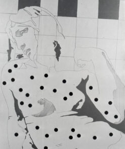 1968 ottobre, New York<br>Michelangelo according to Tano Festa n 5<br>smalto industriale e pennarello su tela<br>cm 155x105