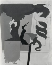 1968<br>Il periodo rosa n.8 Michelangelo secondo Tano Festa<br>smalto industriale e pennarello su tela<br>cm 160x130