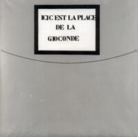 1969 maggio<br>Ici c'est la place de la Gioconde<br>smalto industriale e catena applicata su tela<br>cm 150x150