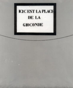 1969 maggio<br>Ici c'est la place de la Gioconde<br>smalto industriale e catena applicata su tela<br>cm 150x150