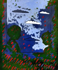 1970<br>' Pernumia, Figure '<br>smalto industriale e pennarello su tela<br>cm 80x60