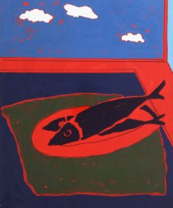 1970<br>Natura morta<br>smalto industriale e pennarello su tela<br>cm 80x60