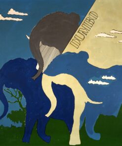 1970 11 giugno<br>Dumbo<br>smalto industriale e pennarello su tela<br>cm 80x80