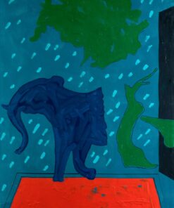 1970<br>Pernumia, Esterno<br>smalto, pittura industriale, pennarello su tela<br>cm 80x60