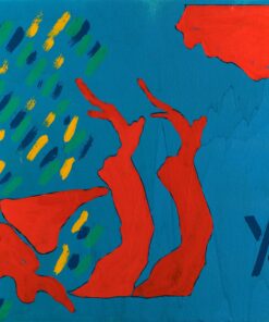 1971 luglio Asolo<br>Paesaggio anonimo, per Sandro Penna<br>smalto, pittura industriale, pennarello su tela<br>cm 50x60