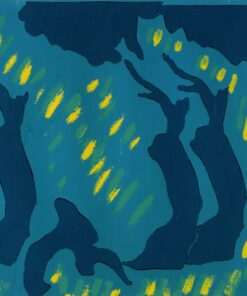 1971 luglio<br>Paesaggio anonimo<br>smalto, pittura industriale, pennarello su tela<br>cm 50x60