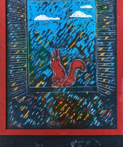 1971<br>L'estate a Pernumia<br>Ad Anita<br>smalto, pittura industriale, matita su tavola<br>cm 230x100