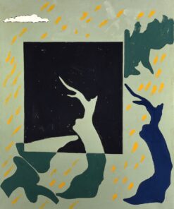 1971<br>smalto, pittura industriale, pennarello su tela<br>cm 90x70