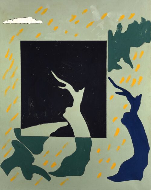 1971<br>smalto, pittura industriale, pennarello su tela<br>cm 90x70