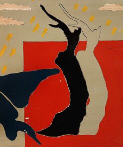 1971 ottobre<br>smalto, pittura industriale, pennarello su tela<br>cm 50x70