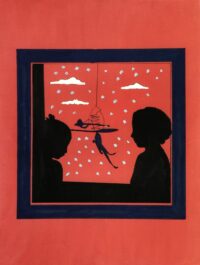 1971<br>smalto, pittura industriale, pennarello su tela<br>cm 115 x90