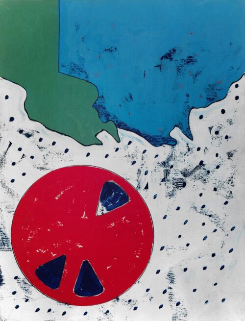 1972<br>pittura industriale, tempera, pennarello su tela<br>cm 80x60