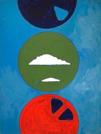 1972<br>pittura industriale, tempera, pennarello su tela<br>cm 80x60