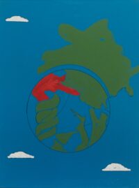 1972<br>pittura industriale, tempera, pennarello su tela<br>cm 80x60