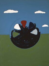 1972<br>pittura industriale, tempera, pennarello su tela<br>cm 80x60