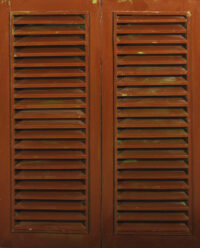 1972 (72-64)<br>smalto industriale, ante di persiana su tavola<br>cm 100x80