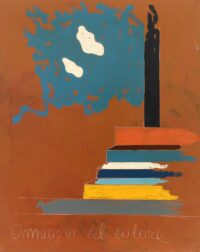 1972<br>Pernumia<br>smalto, pittura industriale, matita su tela<br>cm 100x80