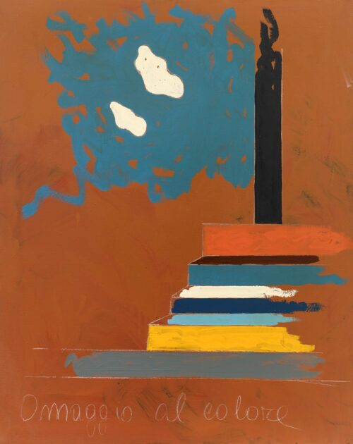 1972<br>Pernumia<br>smalto, pittura industriale, matita su tela<br>cm 100x80