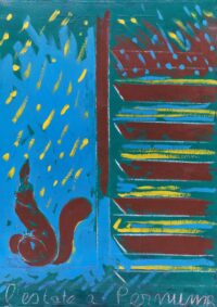 1972 10 luglio<br>A Giuseppina<br>smalto industriale e matita su tela<br>cm 70x50