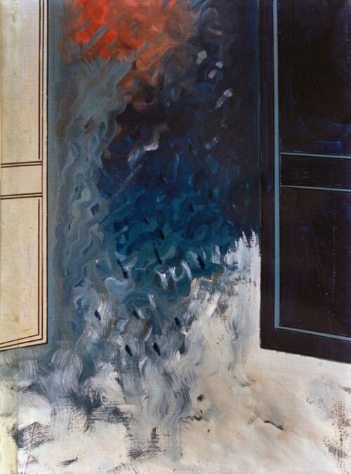 1972<br>pittura industriale, tempera, pennarello su tela<br>cm 100x70