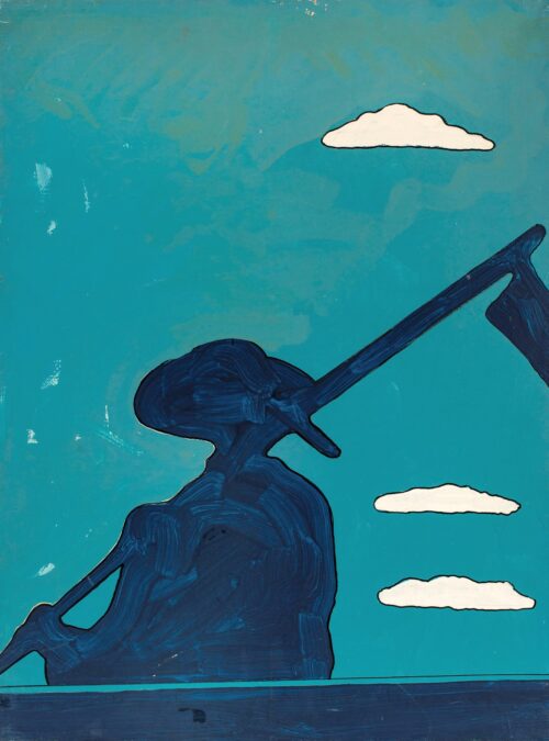 1972<br>smalto industriale, tempera, pennarello su tela<br>cm 80x60