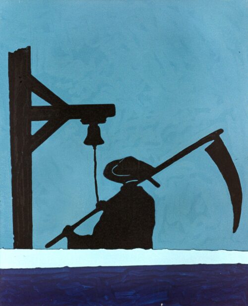 1972<br>smalto industriale, tempera, pennarello su tela<br>cm 80x60