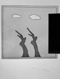 1973<br>smalto, pittura industriale, pennarello su tela<br>cm 100x70