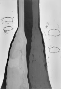 1973<br>smalto, pittura industriale, matita su tela<br>cm 100x70