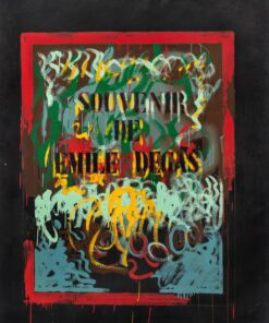 1973<br>Omaggio al colore<br>smalto, pittura industriale, gessetto su tela<br>cm 180x120