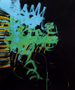 1973<br>Omaggio al colore Renoir<br>smalto, pittura industriale, gessetto su tela<br>cm 100x100