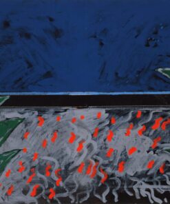 1973<br>Paesaggio di Montecarlo<br>pittura industriale, tempera, gessetto su tela<br>cm 70x100