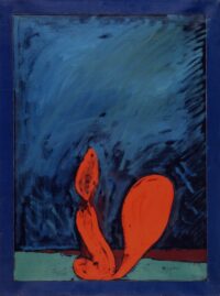 1973<br>L'estate a Pernumia<br>pittura industriale, tempera, gessetto su tela<br>cm 80x60