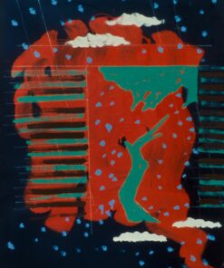 1973<br>Spaesaggio<br>pittura industriale, tempera, gessetto su tela<br>cm80x60