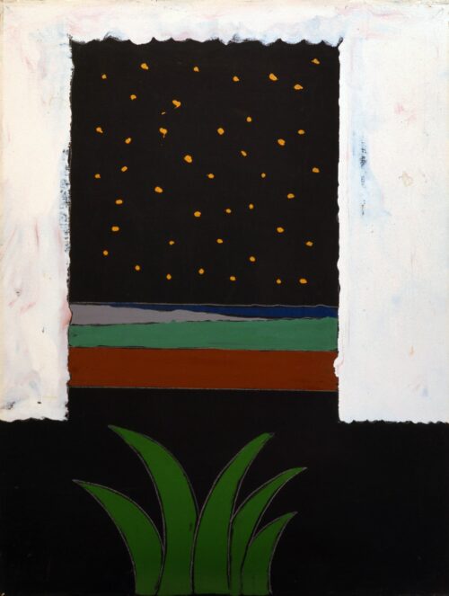 1973<br>pittura industriale, tempera, gessetto su tela<br>cm 100x80