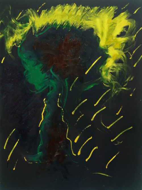 1973<br>' Adoriamo il Sole '<br>smalto e pittura industriale su tela<br>cm 80x60