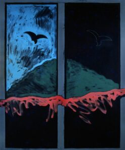 1973<br>pittura industriale, tempera, gessetto su tela<br>cm 100x80