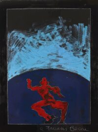 1973<br>A Francis Bacon<br>pittura industriale, tempera, matita su tela<br>cm 80x60