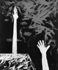 1973<br>pittura industriale, tempera, matita su tela<br>cm 100x80