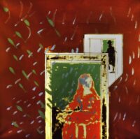 1973<br>Studio da Velasquez<br>smalto, pittura industriale, pennarello su tela<br>cm 100x100