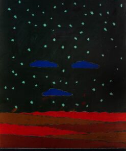 1974<br>Paesaggio senza luce<br>pittura industriale, tempera, matita su tela<br>cm 80x60