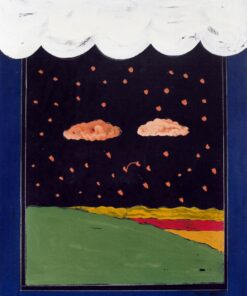 1974 aprile<br>pittura industriale, tempera, matita su tela<br>cm 80x60